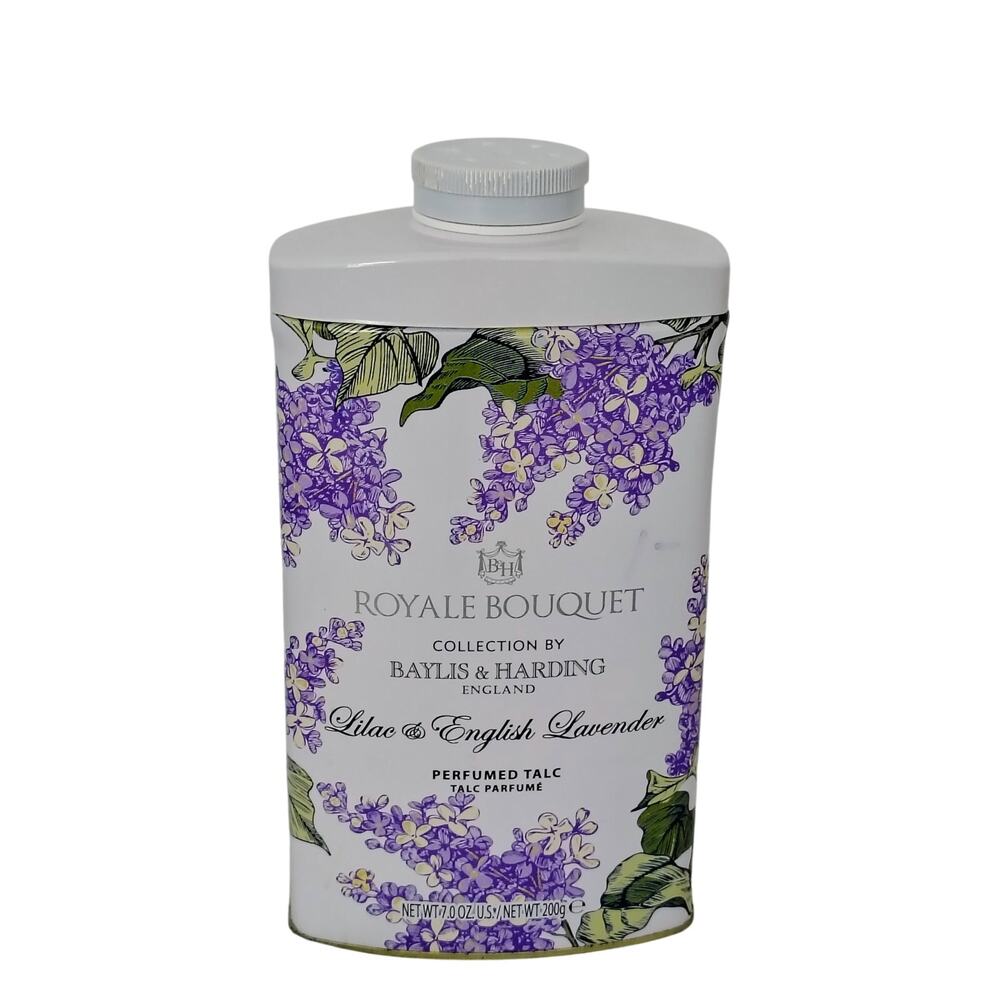 Baylis Harding Lilac English Lavender Perfume Talc Powder 7 oz. 75% Full Vintage